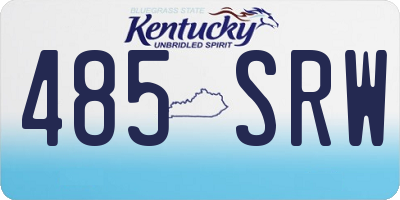 KY license plate 485SRW
