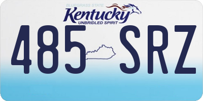 KY license plate 485SRZ