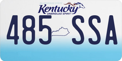 KY license plate 485SSA