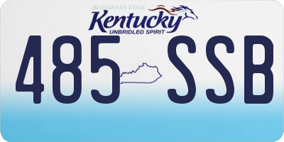 KY license plate 485SSB