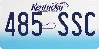 KY license plate 485SSC