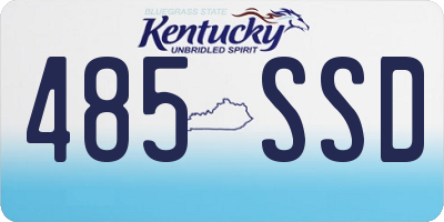 KY license plate 485SSD