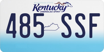 KY license plate 485SSF