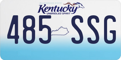 KY license plate 485SSG