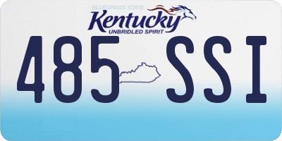 KY license plate 485SSI