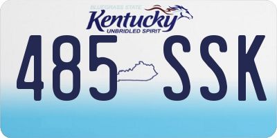 KY license plate 485SSK