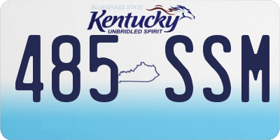 KY license plate 485SSM