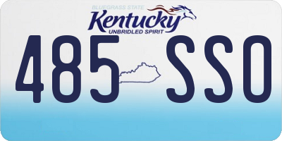 KY license plate 485SSO