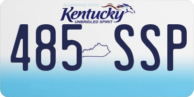 KY license plate 485SSP