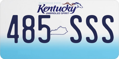 KY license plate 485SSS