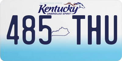 KY license plate 485THU