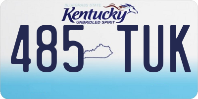 KY license plate 485TUK