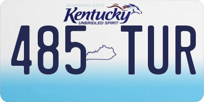KY license plate 485TUR
