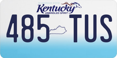 KY license plate 485TUS