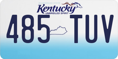 KY license plate 485TUV