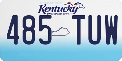 KY license plate 485TUW