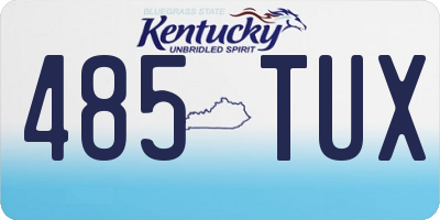 KY license plate 485TUX