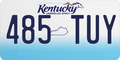 KY license plate 485TUY