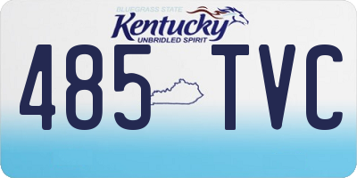KY license plate 485TVC