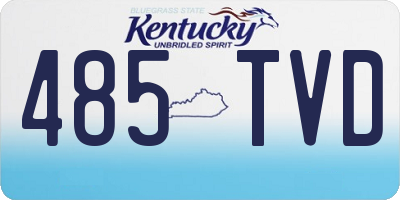 KY license plate 485TVD