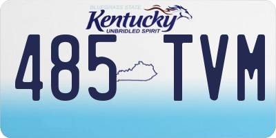 KY license plate 485TVM