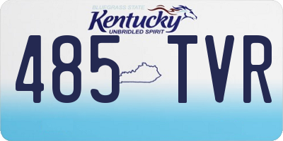 KY license plate 485TVR