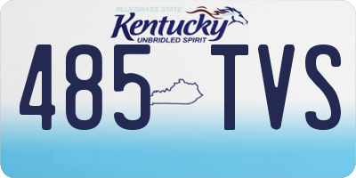 KY license plate 485TVS