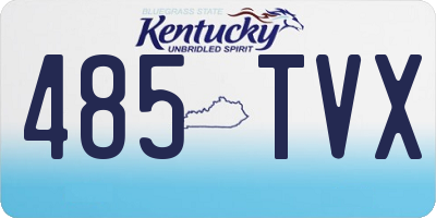KY license plate 485TVX
