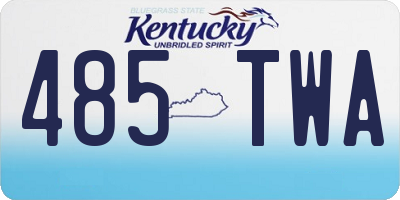 KY license plate 485TWA