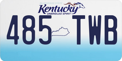 KY license plate 485TWB