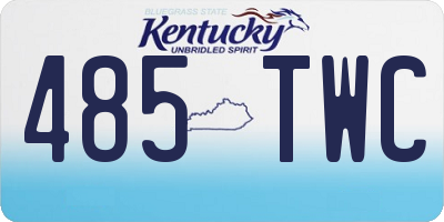 KY license plate 485TWC
