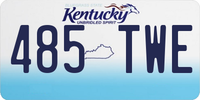 KY license plate 485TWE