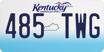 KY license plate 485TWG