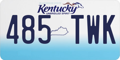 KY license plate 485TWK
