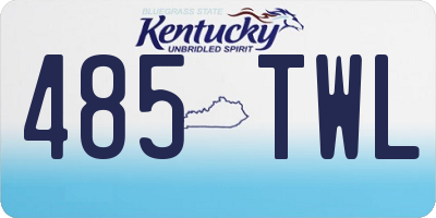 KY license plate 485TWL