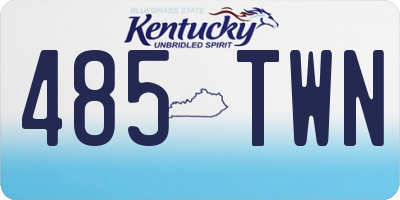 KY license plate 485TWN