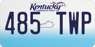 KY license plate 485TWP