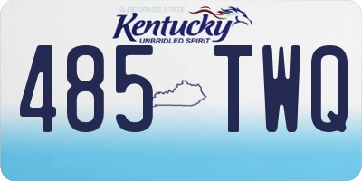 KY license plate 485TWQ