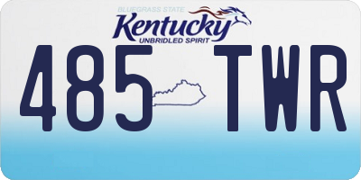 KY license plate 485TWR