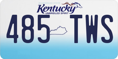 KY license plate 485TWS