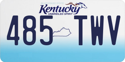 KY license plate 485TWV