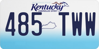 KY license plate 485TWW