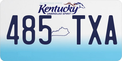 KY license plate 485TXA