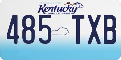 KY license plate 485TXB