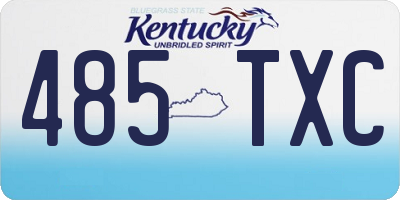 KY license plate 485TXC