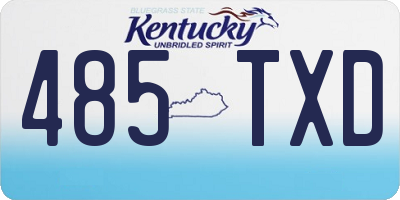 KY license plate 485TXD