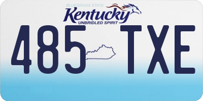 KY license plate 485TXE
