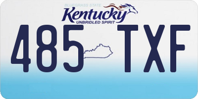 KY license plate 485TXF