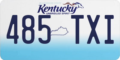 KY license plate 485TXI