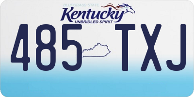 KY license plate 485TXJ